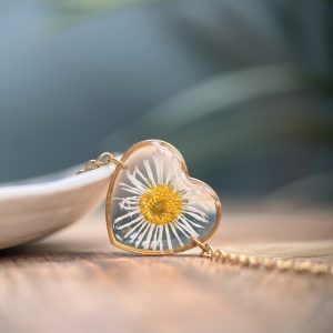 Bransoletka z kwiatem w żywicy 20 mm STOKROTKA